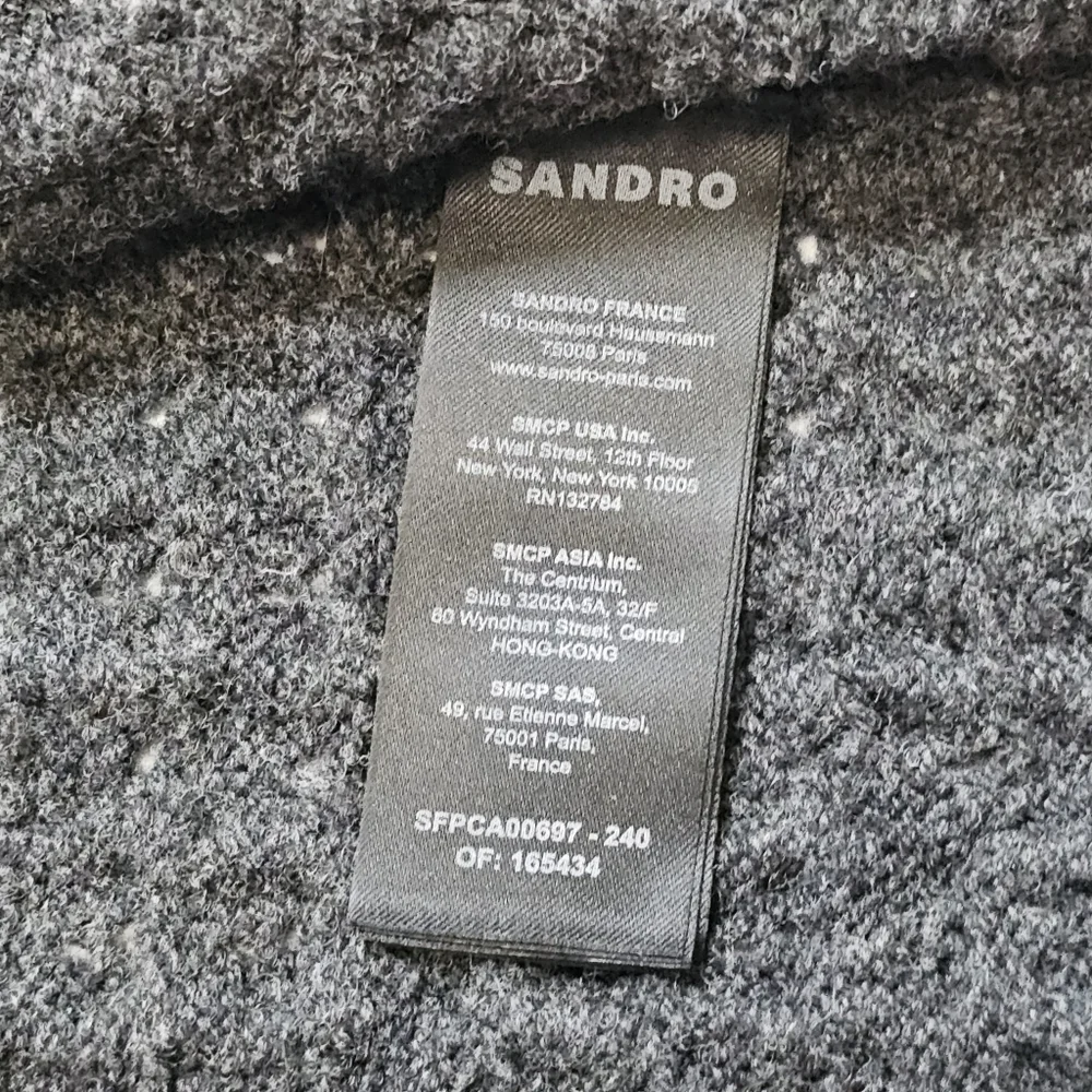 Sandro Tommy Cable Knit Oversized Wool Cardigan - Picture 13 of 15
